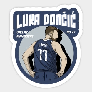 Luka Doncic Comic Style Art Sticker